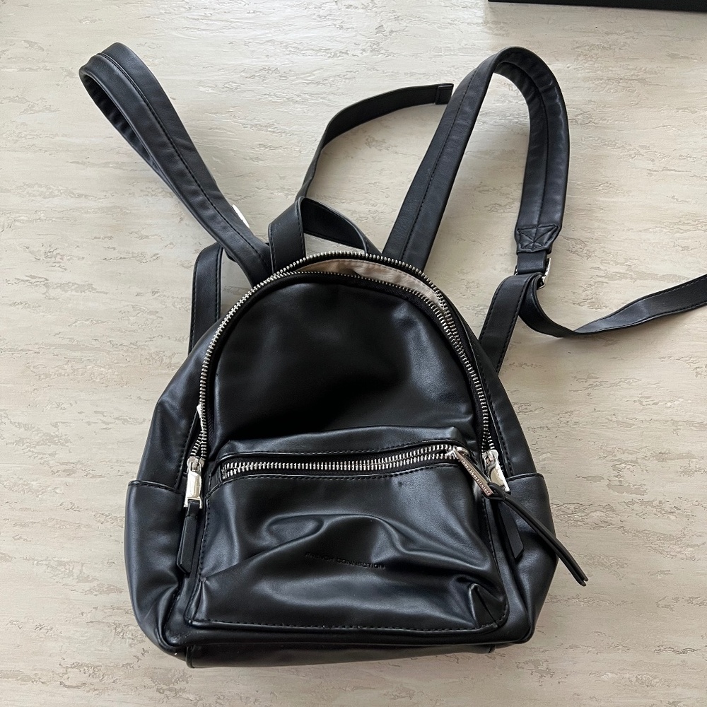French Connection Faux Leather Mini Backpack